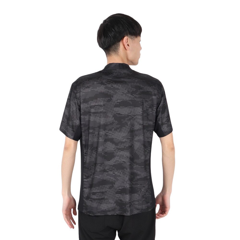 ニューエラ（NEW ERA）（メンズ、レディース）ゴルフウェア 吸汗速乾 抗菌 半袖 ミッドネック 鹿の子 Tシャツ Digital Camo 14391501