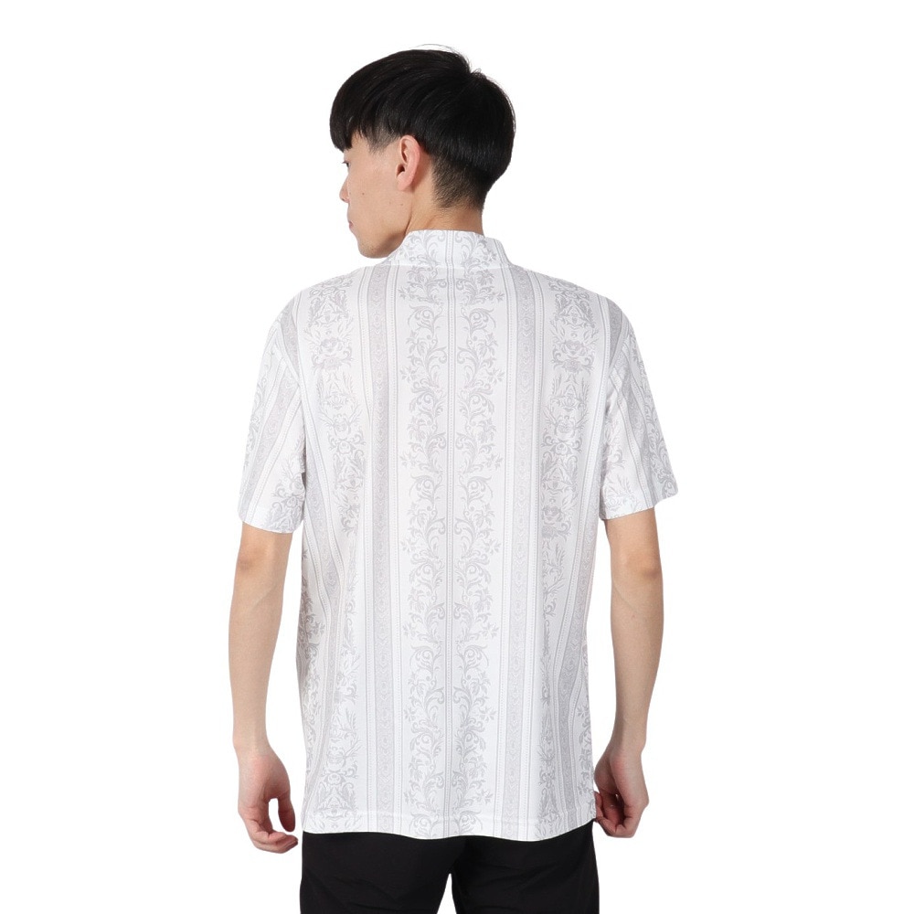 ニューエラ（NEW ERA）（メンズ）ゴルフウェア 吸汗速乾 抗菌 半袖 ミッドネック 鹿の子 Tシャツ Bandana All Over 14391502