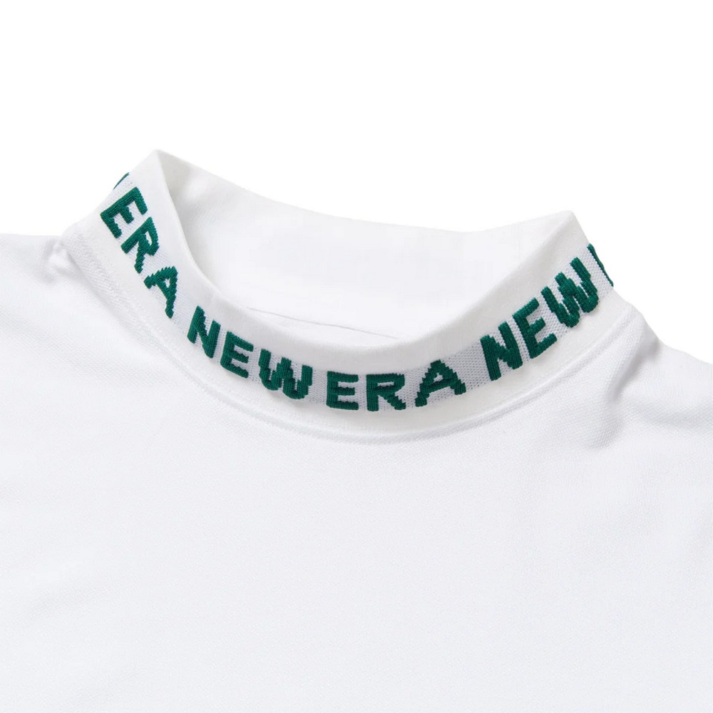 ニューエラ（NEW ERA）（メンズ、レディース）ゴルフウェア 通気性 半袖 ミッドネック Tシャツ ジャカードロゴ 14391505