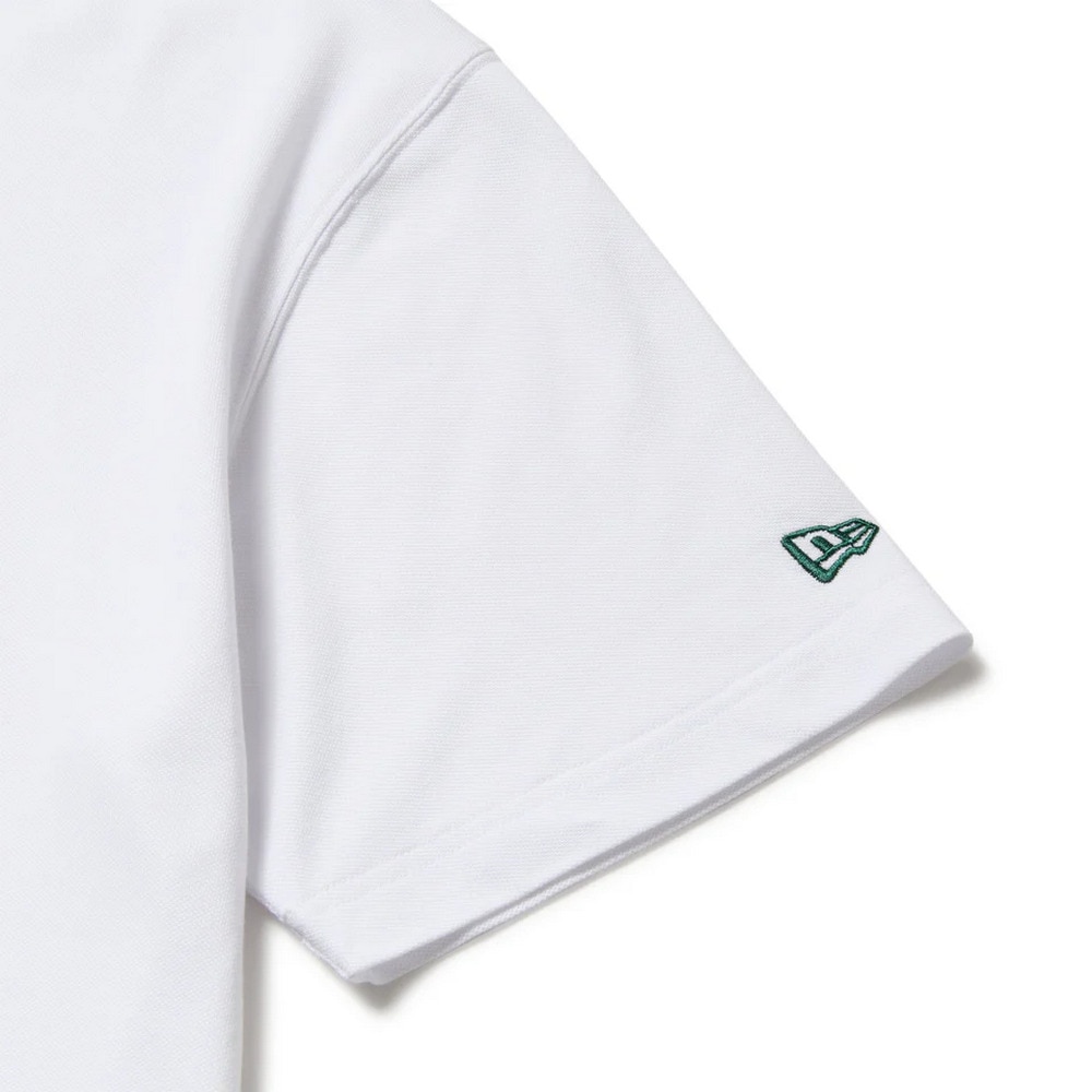 ニューエラ（NEW ERA）（メンズ、レディース）ゴルフウェア 通気性 半袖 ミッドネック Tシャツ ジャカードロゴ 14391505