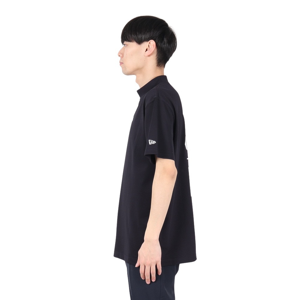 ニューエラ（NEW ERA）（メンズ）ゴルフウェア 吸汗速乾 抗菌 半袖 鹿の子 ミッドネック Tシャツ ニューヨーク・ヤンキース 14391506