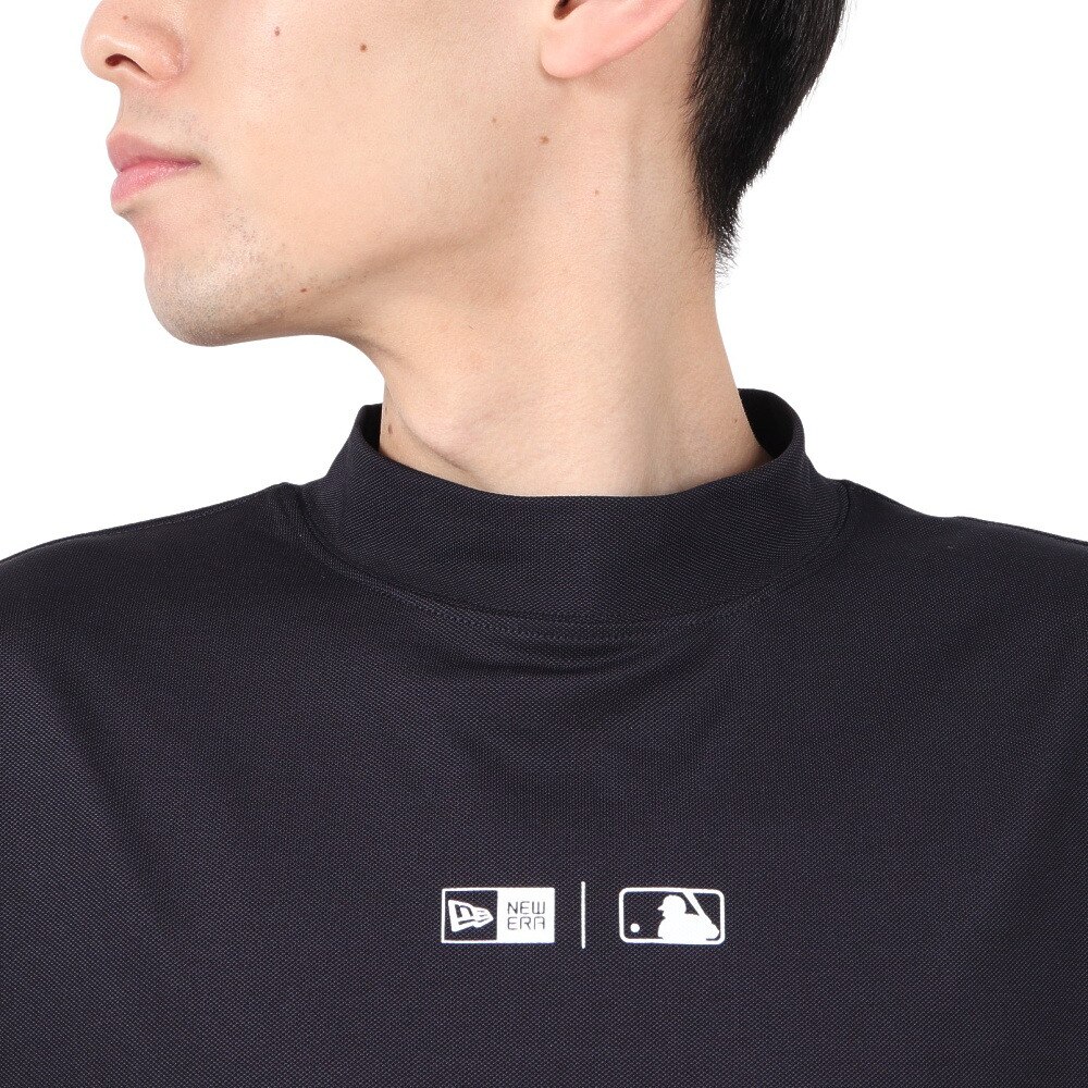 ニューエラ（NEW ERA）（メンズ）ゴルフウェア 吸汗速乾 抗菌 半袖 鹿の子 ミッドネック Tシャツ ニューヨーク・ヤンキース 14391506