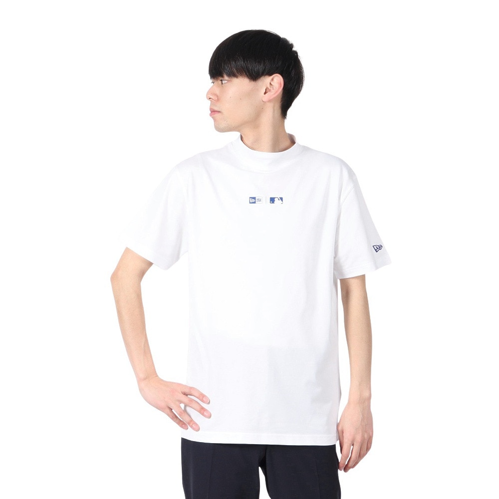 ニューエラ（NEW ERA）（メンズ）ゴルフウェア 吸汗速乾 抗菌 半袖 鹿の子 ミッドネック Tシャツ ロサンゼルス・ドジャース 14391508