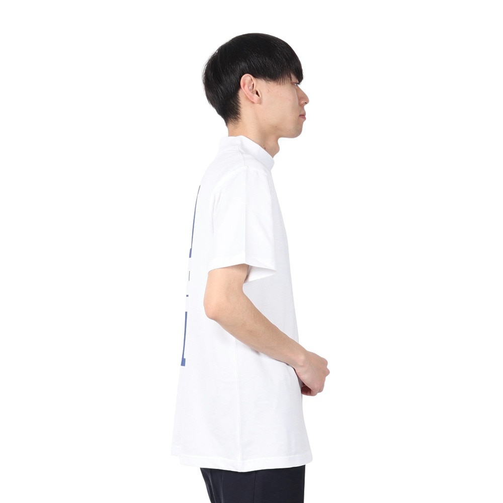 ニューエラ（NEW ERA）（メンズ）ゴルフウェア 吸汗速乾 抗菌 半袖 鹿の子 ミッドネック Tシャツ ロサンゼルス・ドジャース 14391508