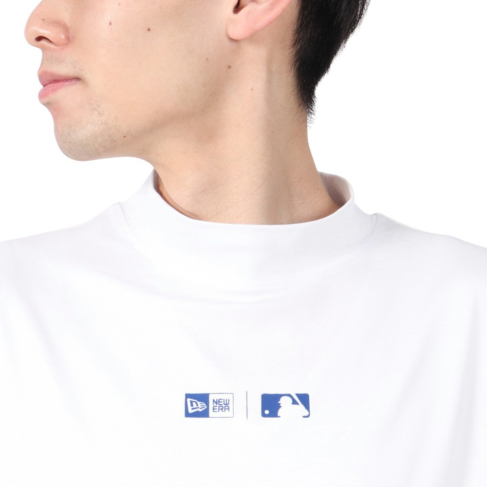 ニューエラ（NEW ERA）（メンズ）ゴルフウェア 吸汗速乾 抗菌 半袖 鹿の子 ミッドネック Tシャツ ロサンゼルス・ドジャース 14391508
