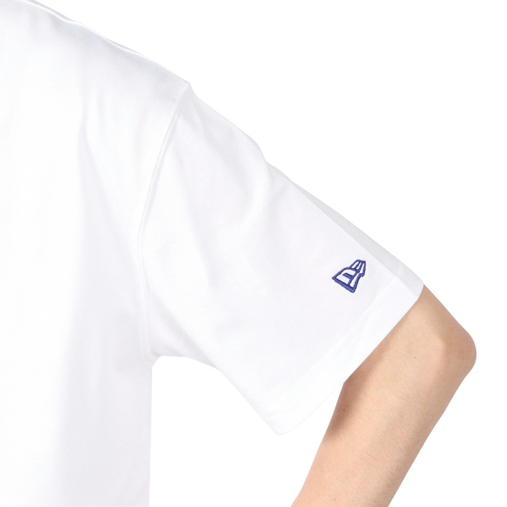 ニューエラ（NEW ERA）（メンズ）ゴルフウェア 吸汗速乾 抗菌 半袖 鹿の子 ミッドネック Tシャツ ロサンゼルス・ドジャース 14391508