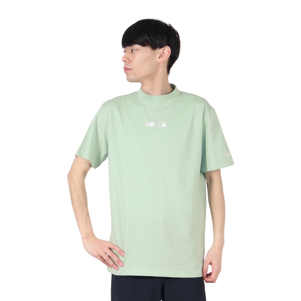 ニューエラ（NEW ERA）（メンズ）ゴルフウェア 吸汗速乾 抗菌 半袖 鹿の子 ミッドネック Tシャツ ロサンゼルス・ドジャース TKBLU 14391509