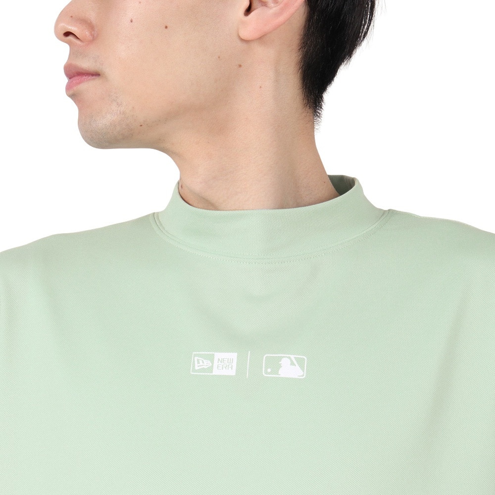 ニューエラ（NEW ERA）（メンズ）ゴルフウェア 吸汗速乾 抗菌 半袖 鹿の子 ミッドネック Tシャツ ロサンゼルス・ドジャース TKBLU 14391509