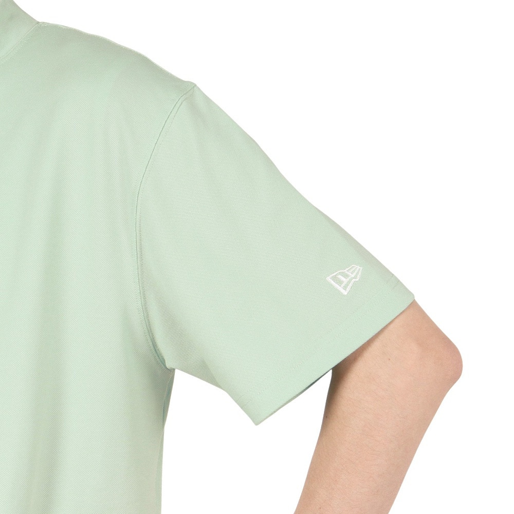 ニューエラ（NEW ERA）（メンズ）ゴルフウェア 吸汗速乾 抗菌 半袖 鹿の子 ミッドネック Tシャツ ロサンゼルス・ドジャース TKBLU 14391509