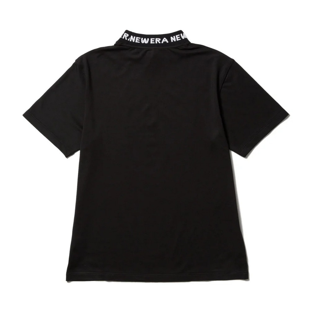 ニューエラ（NEW ERA）（メンズ、レディース）ゴルフウェア 通気性 半袖 ミッドネック Tシャツ ジャカードロゴ 14391510