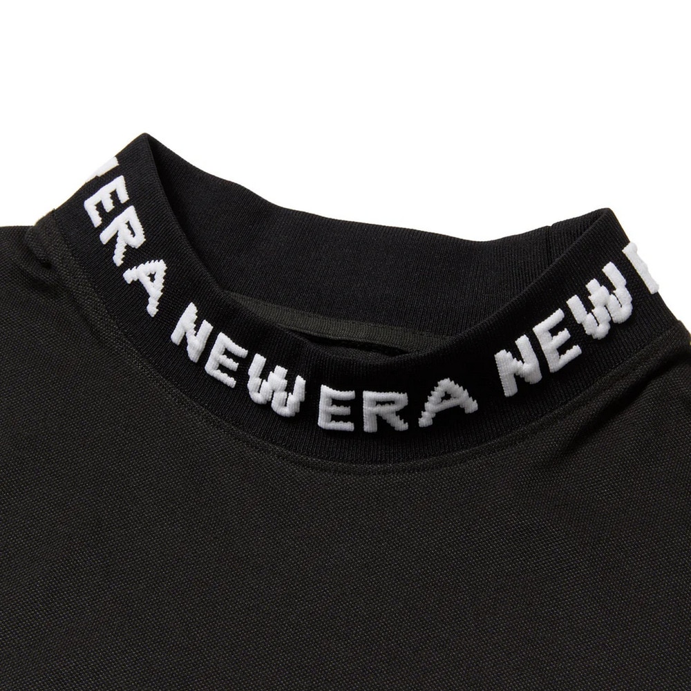 ニューエラ（NEW ERA）（メンズ、レディース）ゴルフウェア 通気性 半袖 ミッドネック Tシャツ ジャカードロゴ 14391510