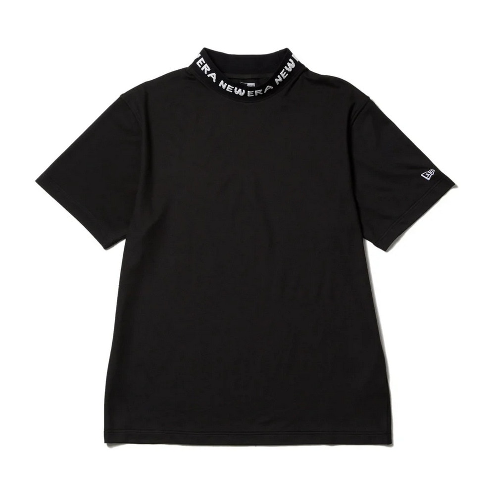 ニューエラ（NEW ERA）（メンズ、レディース）ゴルフウェア 通気性 半袖 ミッドネック Tシャツ ジャカードロゴ 14391510