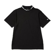 (メンズ、レディース)ゴルフウェア 通気性 半袖 ミッドネック Tシャツ ジャカードロゴ 14391510 14391505