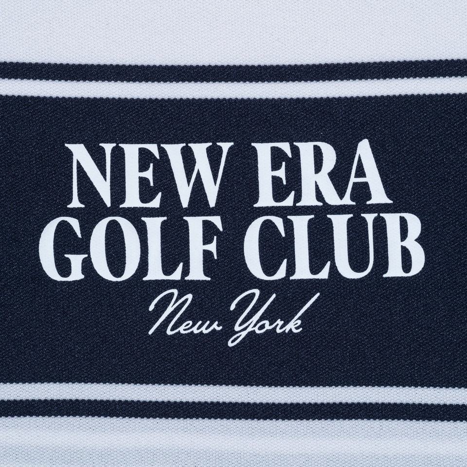 ニューエラ（NEW ERA）（メンズ、レディース）ゴルフウェア ボーダー柄 鹿の子 ミッドネック 半袖Tシャツ NEW ERA GOLF CLUB 14666317