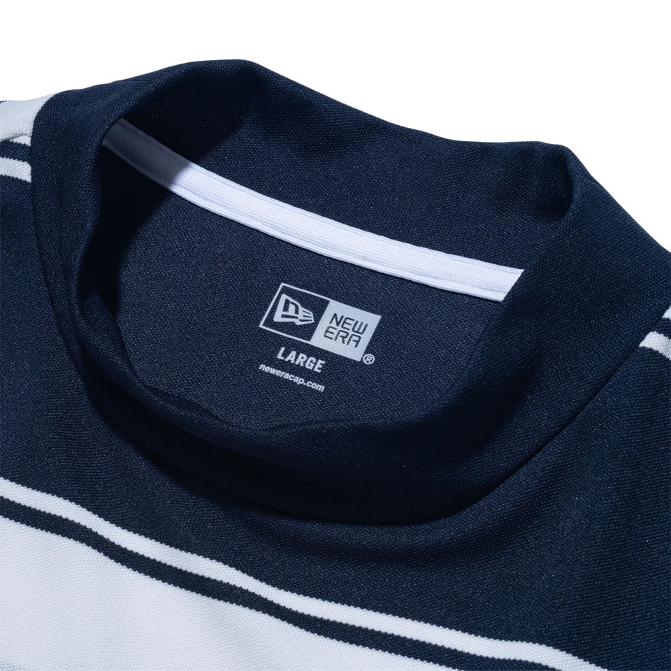 ニューエラ（NEW ERA）（メンズ、レディース）ゴルフウェア ボーダー柄 鹿の子 ミッドネック 半袖Tシャツ NEW ERA GOLF CLUB 14666317