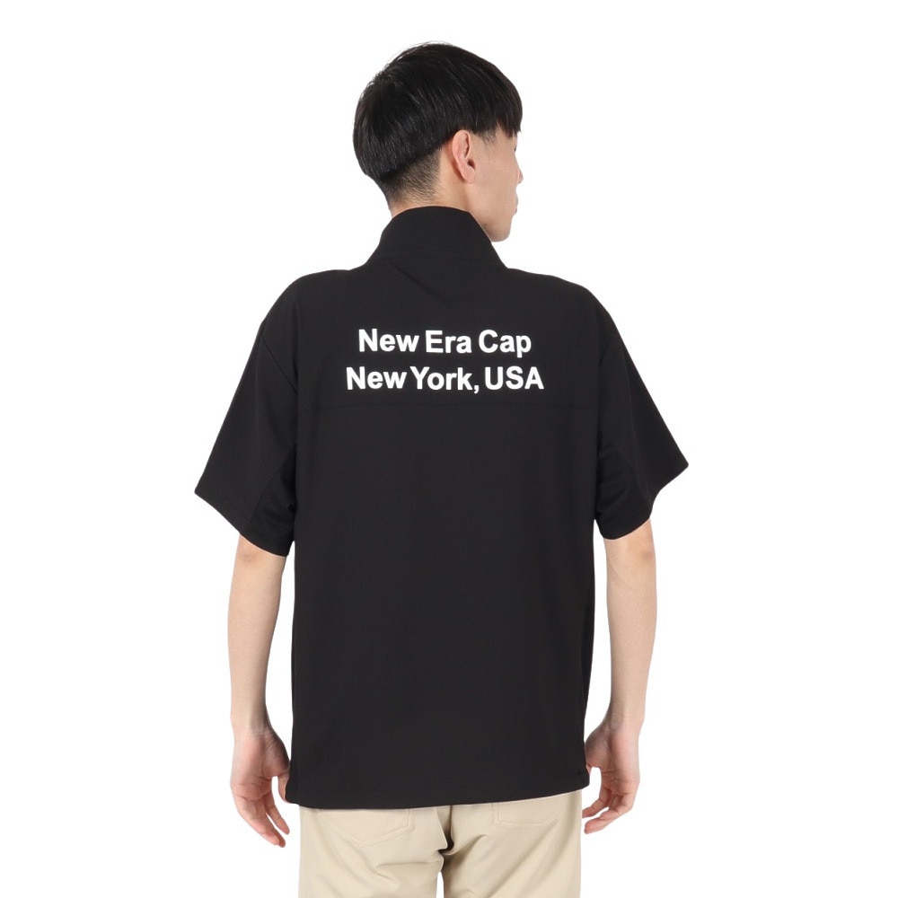 ニューエラ（NEW ERA）（メンズ、レディース）ゴルフウェア 撥水 軽量 半袖 ハーフジップ クロスウェア ジャケット スクエアニューエラ 14666322