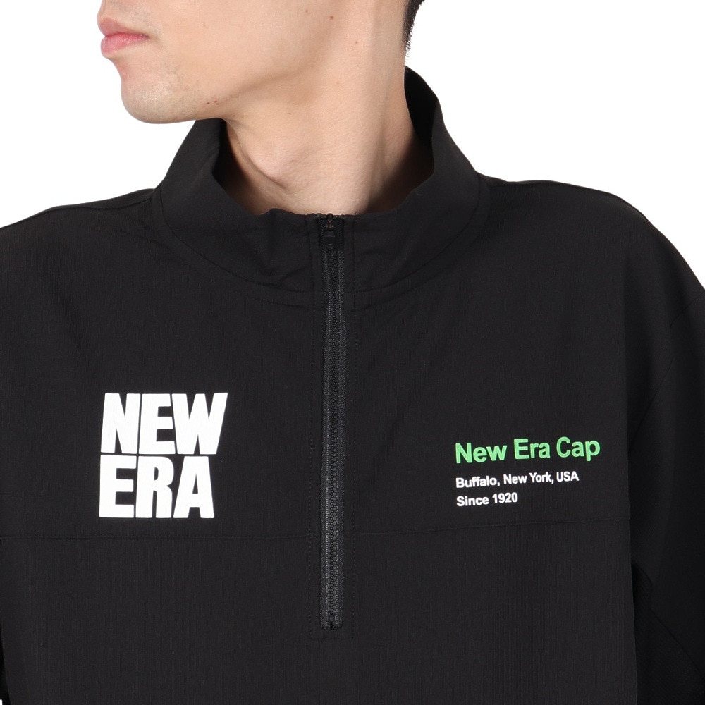 ニューエラ（NEW ERA）（メンズ、レディース）ゴルフウェア 撥水 軽量 半袖 ハーフジップ クロスウェア ジャケット スクエアニューエラ 14666322