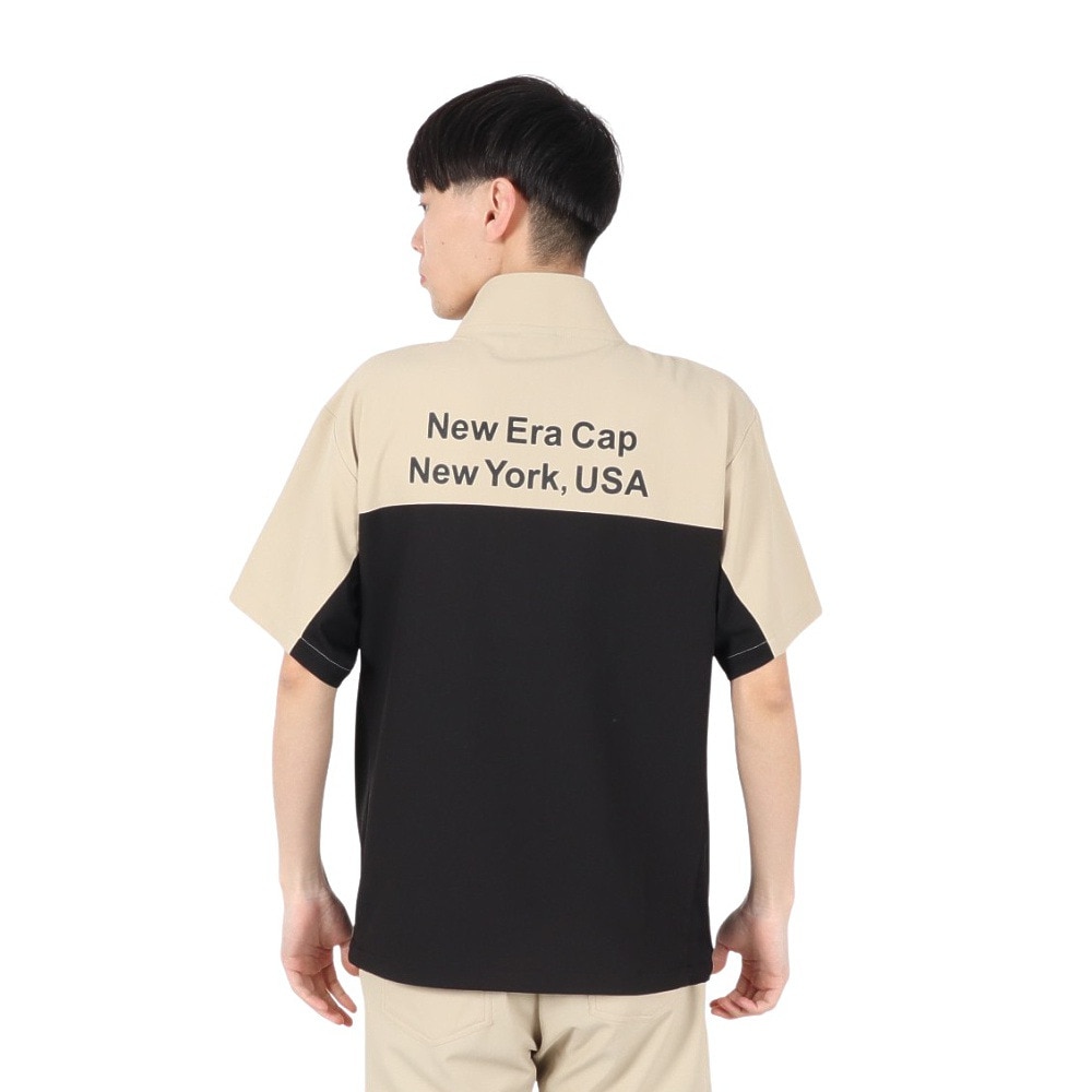 ニューエラ（NEW ERA）（メンズ、レディース）ゴルフウェア 撥水 軽量 半袖 ハーフジップ クロスウェア ジャケット スクエアニューエラ 14666323