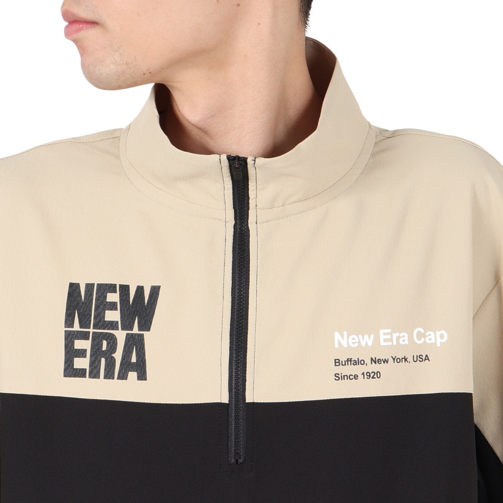 ニューエラ（NEW ERA）（メンズ、レディース）ゴルフウェア 撥水 軽量 半袖 ハーフジップ クロスウェア ジャケット スクエアニューエラ 14666323