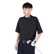 (メンズ)モックネック ゴルフ 半袖 ダブルメッシュ ハイネックシャツ 621-5167305