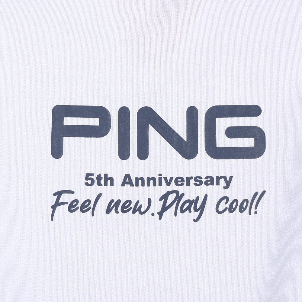 ピン（PING）（メンズ）ゴルフウェア モックネック プレーティング天竺 半袖ハイネックシャツ 621-5167307-030