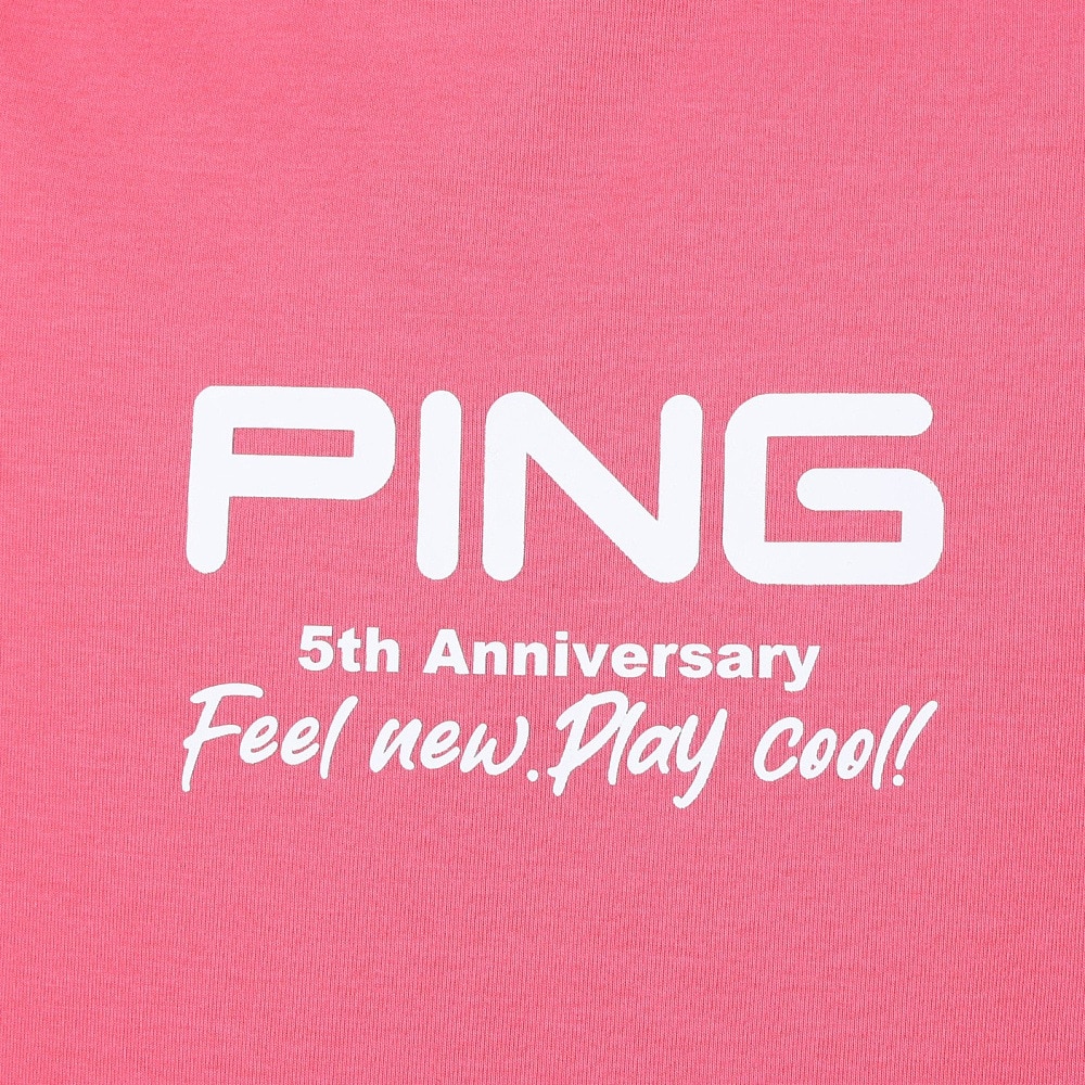 ピン（PING）（メンズ）ゴルフウェア モックネック 半袖 メンズ プレーティング天竺 半袖ハイネックシャツ 621-5167307-090