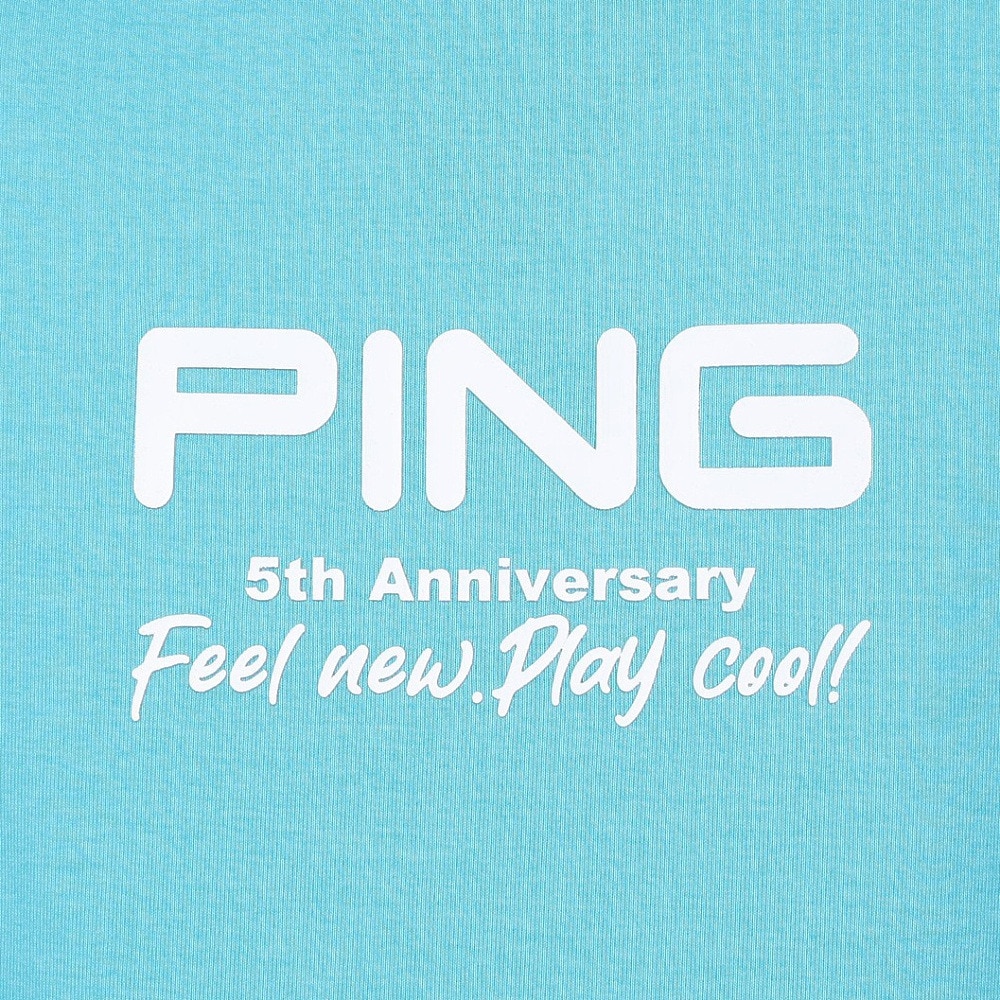 ピン（PING）（メンズ）ゴルフウェア モックネック 半袖 メンズ プレーティング天竺 半袖ハイネックシャツ 621-5167307-110
