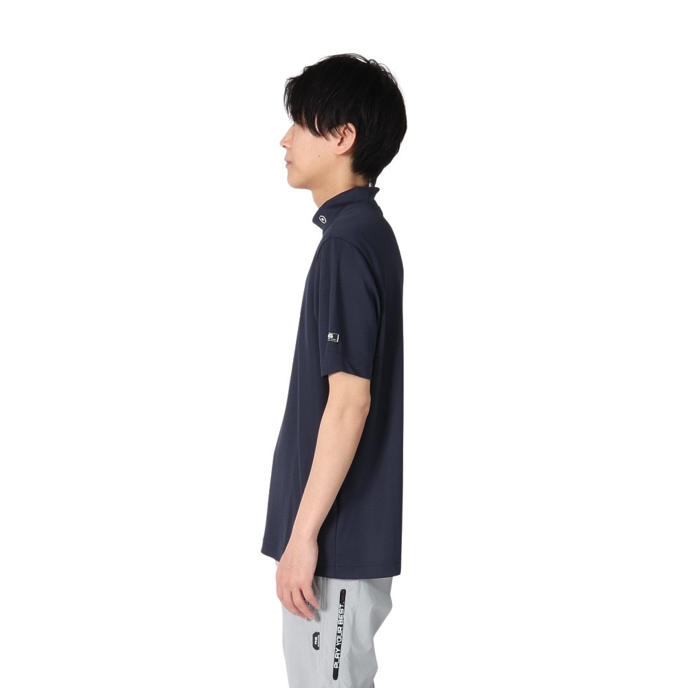 ピン（PING）（メンズ）ゴルフウェア 速乾 軽量 サンベール 鹿の子 半袖ハイネックシャツ 621-5167211-120