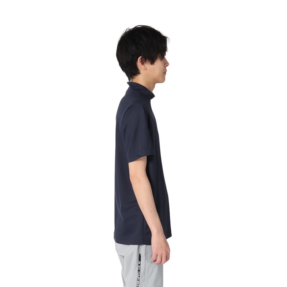 ピン（PING）（メンズ）ゴルフウェア 速乾 軽量 サンベール 鹿の子 半袖ハイネックシャツ 621-5167211-120