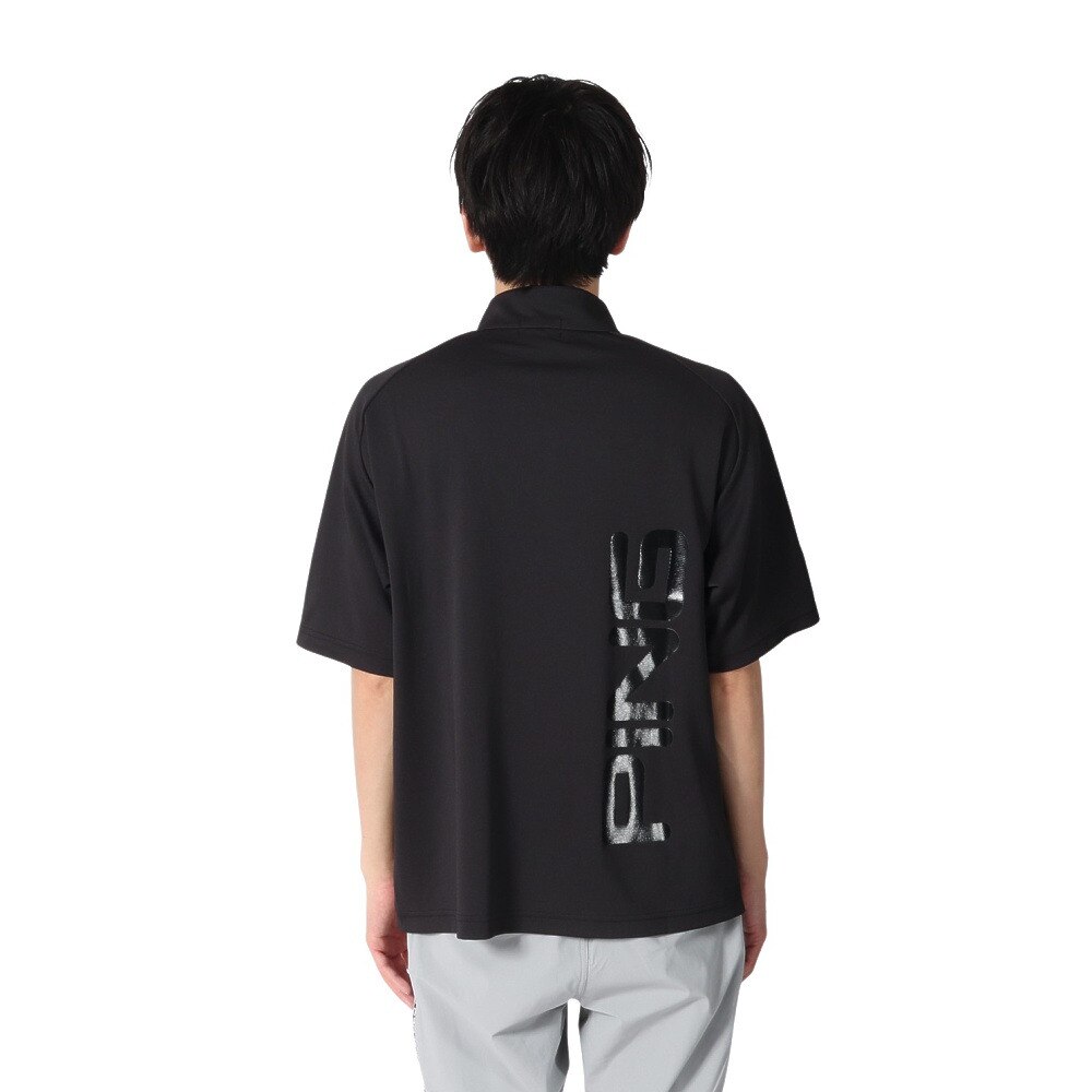 ピン（PING）（メンズ）ゴルフウェア 速乾 ダブルメッシュ 半袖ハイネックシャツ 621-5167213-010