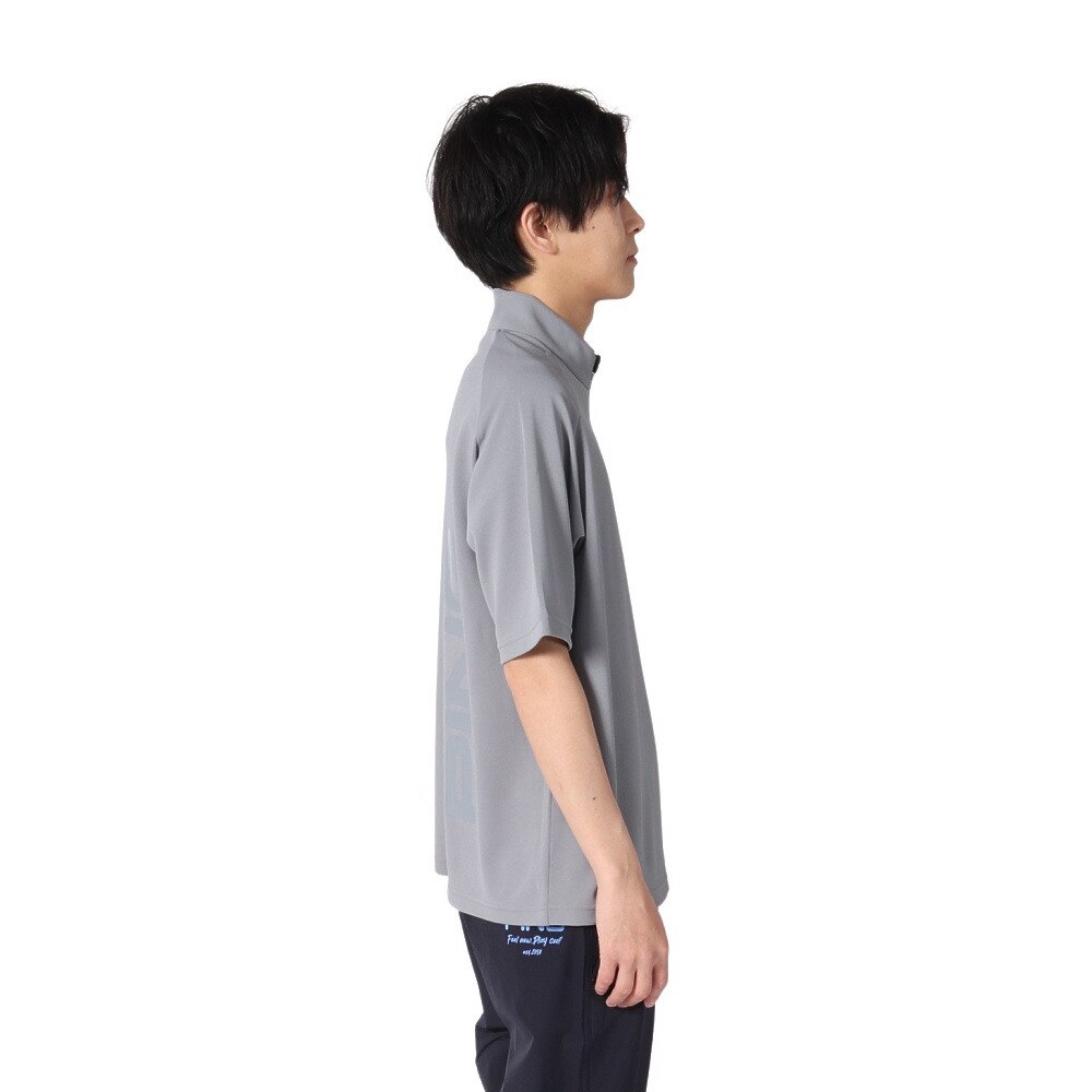ピン（PING）（メンズ）ゴルフウェア 速乾 ダブルメッシュ 半袖ハイネックシャツ 621-5167213-020
