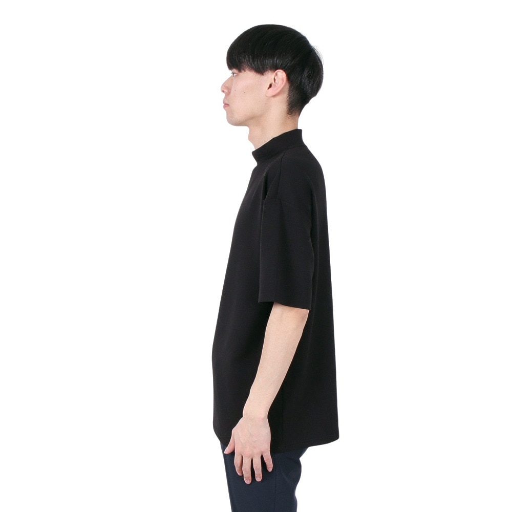 シルバースコット845（SILVERSCOTT845）（メンズ）ゴルフウェア 吸湿発熱 半袖 モックネック シャツ SS24FWT012 BLK