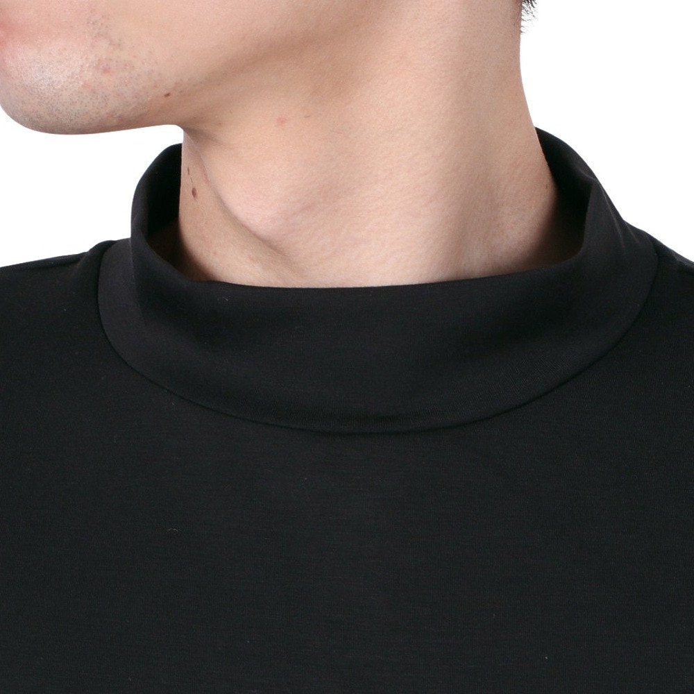 シルバースコット845（SILVERSCOTT845）（メンズ）ゴルフウェア 吸湿発熱 半袖 モックネック シャツ SS24FWT012 BLK
