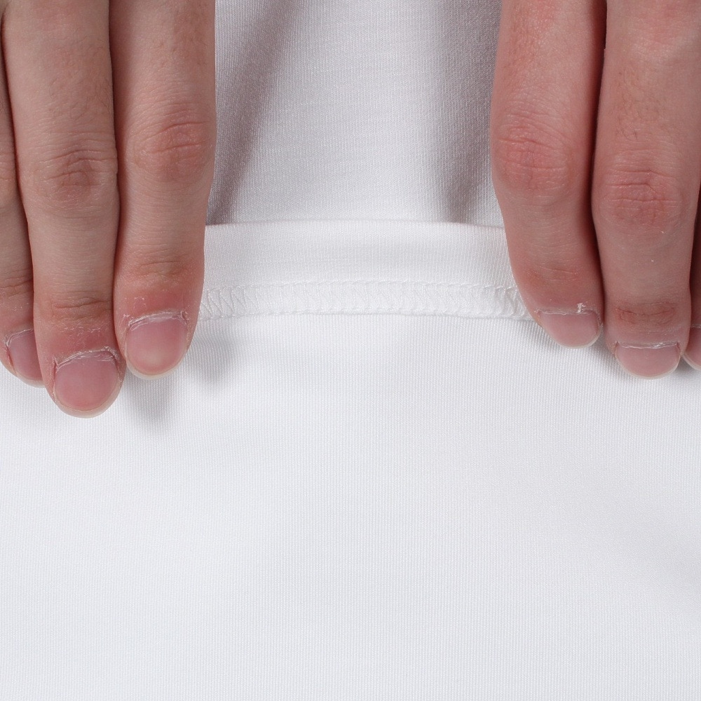 シルバースコット845（SILVERSCOTT845）（メンズ）ゴルフウェア 吸湿発熱 半袖 モックネック シャツ SS24FWT012 WHT