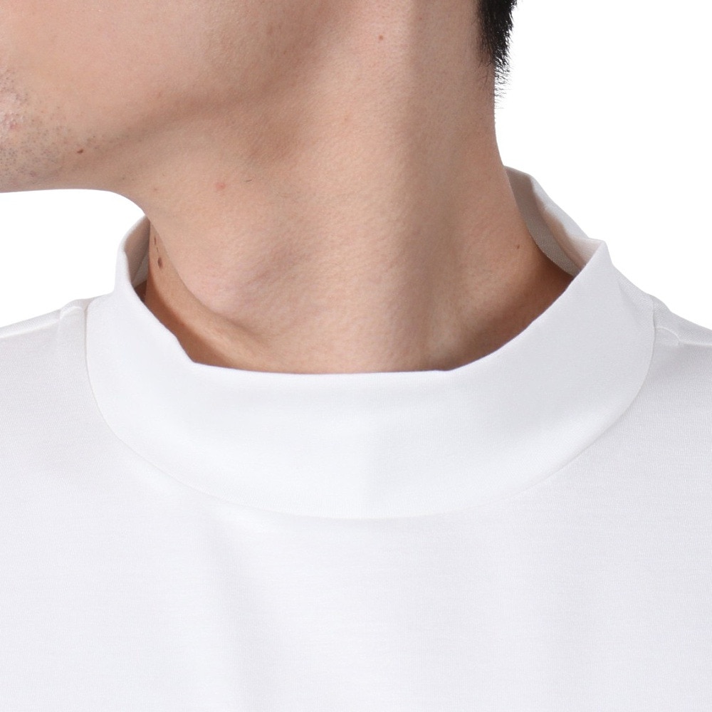 シルバースコット845（SILVERSCOTT845）（メンズ）ゴルフウェア 吸湿発熱 半袖 モックネック シャツ SS24FWT012 WHT