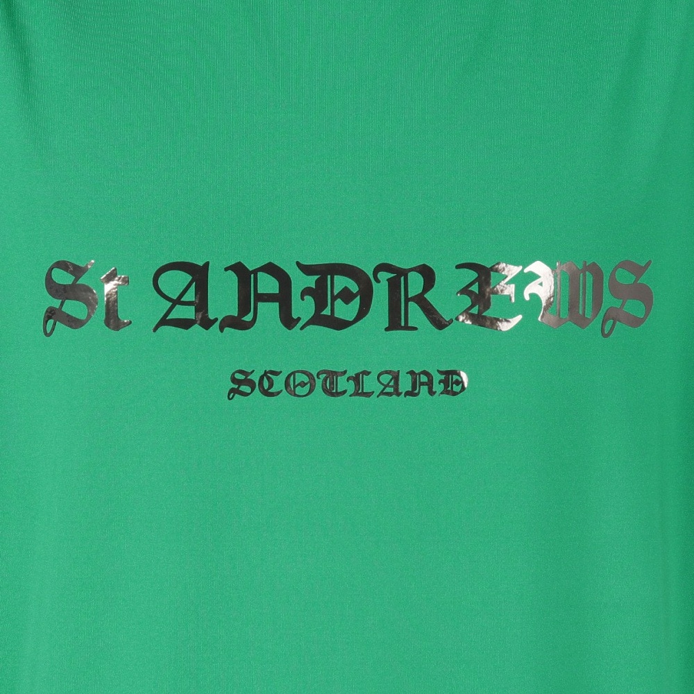 セントアンドリュース（ST.ANDREWS）（メンズ）モックネック ゴルフ カチオンポリエステルベア天半袖ハイネックシャツ 042-5167351-140