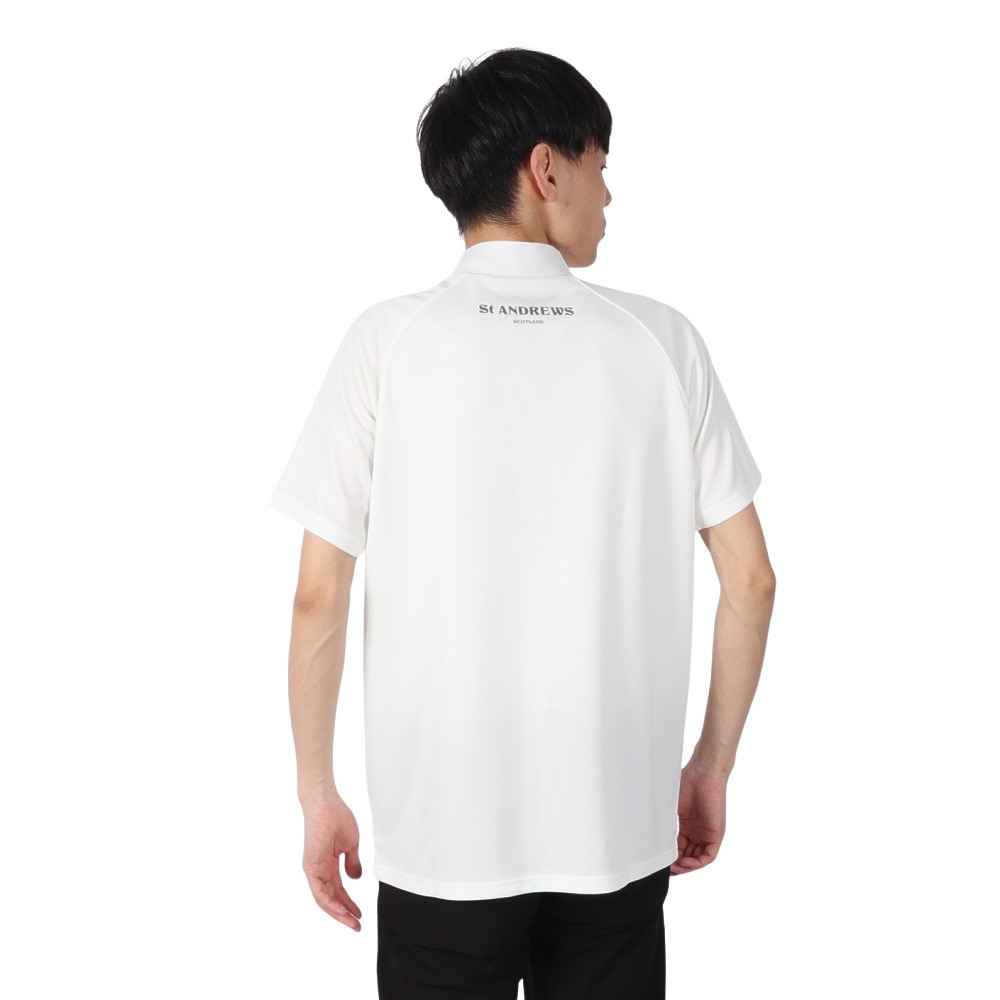 セントアンドリュース（ST.ANDREWS）（メンズ）モックネック ゴルフ 半袖 梨地調半袖ハイネックシャツ 042-5167401-030