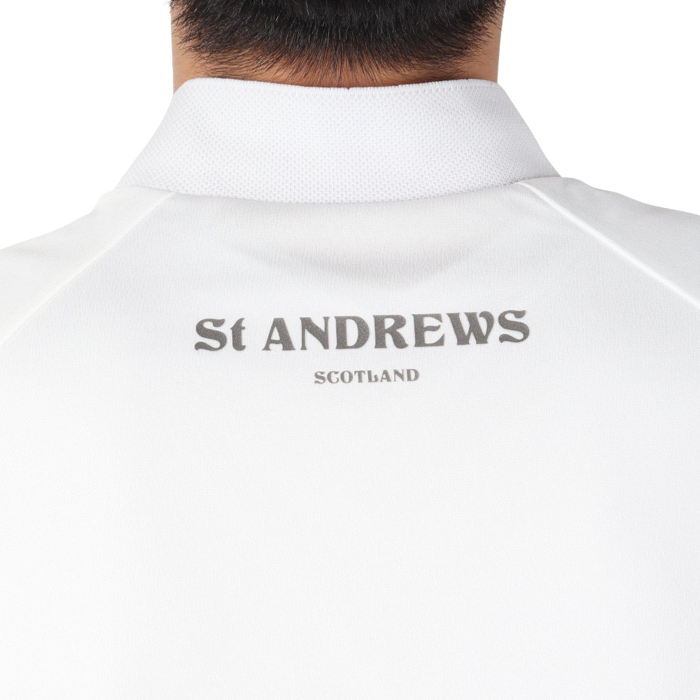 セントアンドリュース（ST.ANDREWS）（メンズ）モックネック ゴルフ 半袖 梨地調半袖ハイネックシャツ 042-5167401-030