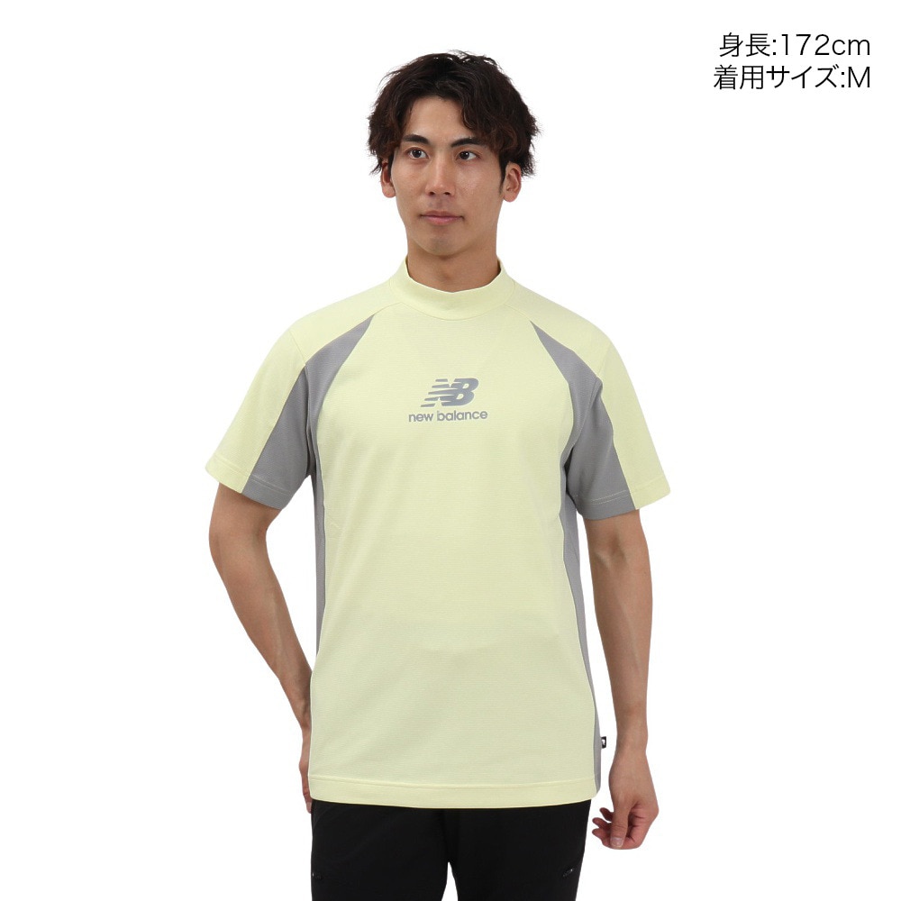 ニューバランス（new balance）（メンズ）ゴルフウェア UVカット 防透け 半袖 モックネック プルオーバー 012-5166001-060