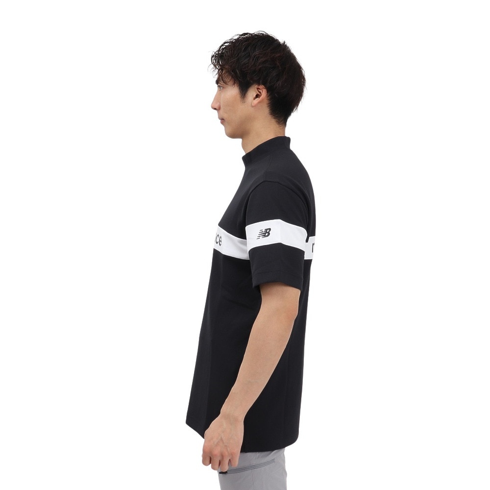ニューバランス（new balance）（メンズ）ゴルフウェア 吸水速乾 半袖 モックネック プルオーバー 012-5166002-010