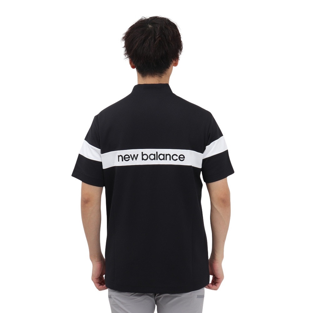 ニューバランス（new balance）（メンズ）ゴルフウェア 吸水速乾 半袖 モックネック プルオーバー 012-5166002-010