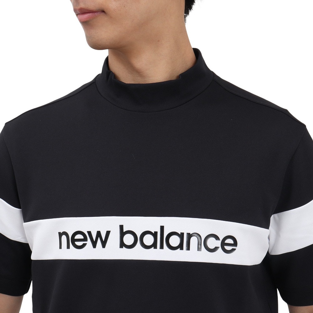 ニューバランス（new balance）（メンズ）ゴルフウェア 吸水速乾 半袖 モックネック プルオーバー 012-5166002-010