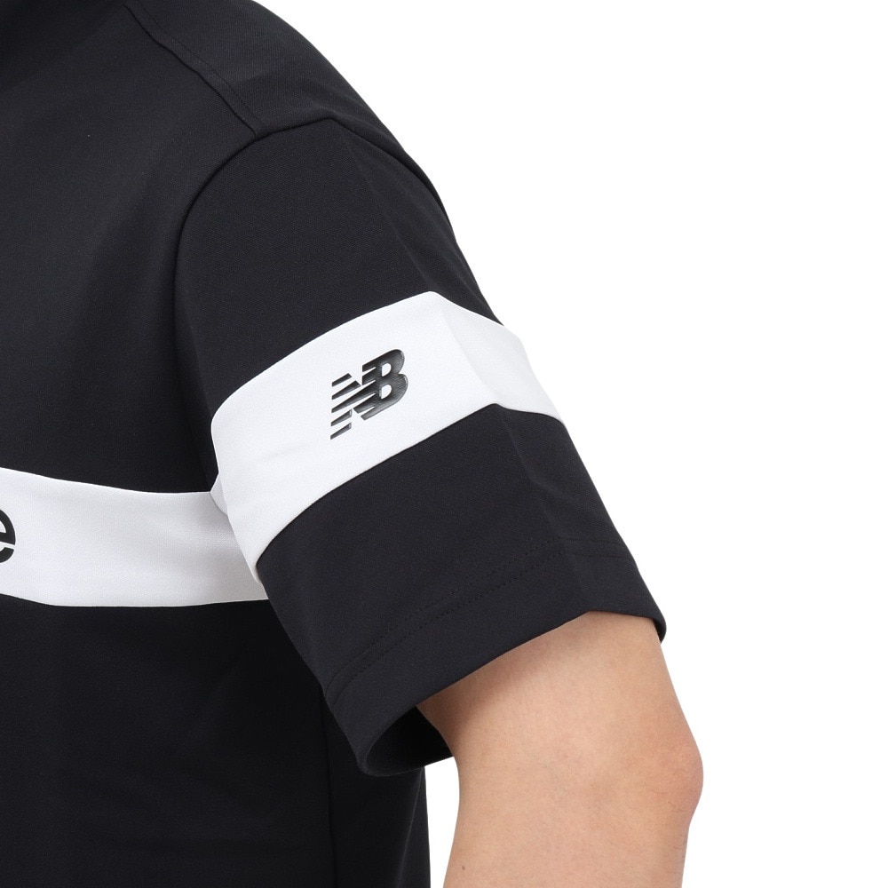 ニューバランス（new balance）（メンズ）ゴルフウェア 吸水速乾 半袖 モックネック プルオーバー 012-5166002-010