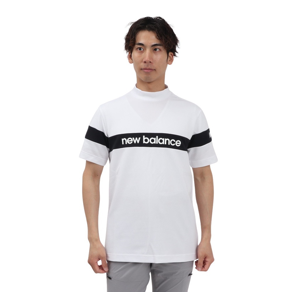 ニューバランス（new balance）（メンズ）ゴルフウェア 吸水速乾 半袖 モックネック プルオーバー 012-5166002-030