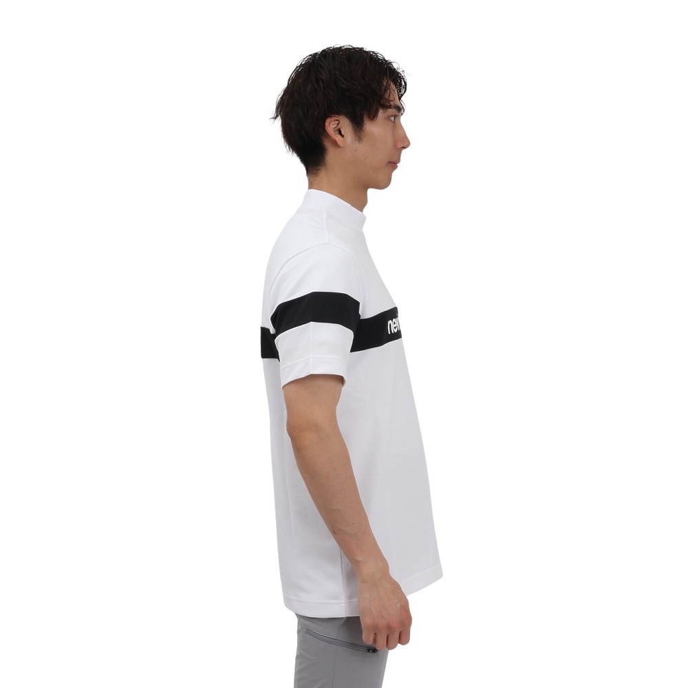 ニューバランス（new balance）（メンズ）ゴルフウェア 吸水速乾 半袖 モックネック プルオーバー 012-5166002-030