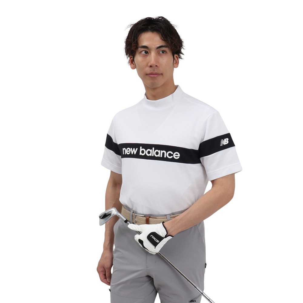 ニューバランス（new balance）（メンズ）ゴルフウェア 吸水速乾 半袖 モックネック プルオーバー 012-5166002-030