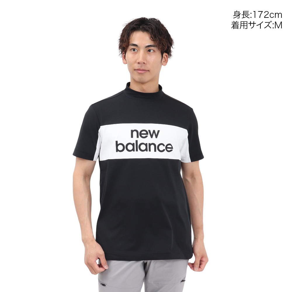 ニューバランス（new balance）（メンズ）ゴルフウェア 接触冷感 半袖 モックネック プルオーバー 012-5166005-010