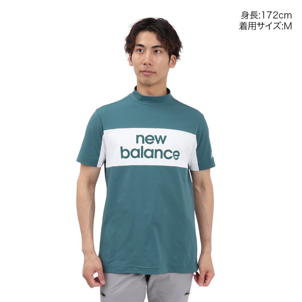 ニューバランス（new balance）（メンズ）ゴルフウェア 接触冷感 半袖 モックネック プルオーバー 012-5166005-182