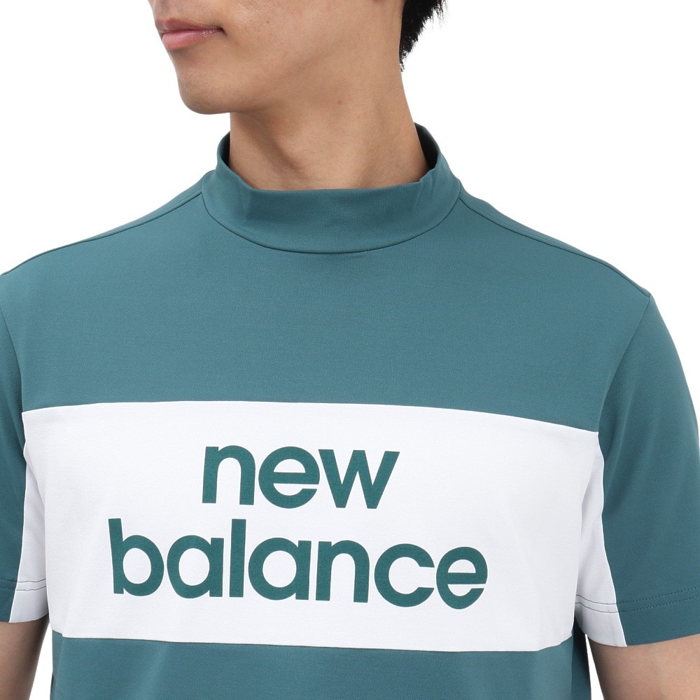 ニューバランス（new balance）（メンズ）ゴルフウェア 接触冷感 半袖 モックネック プルオーバー 012-5166005-182