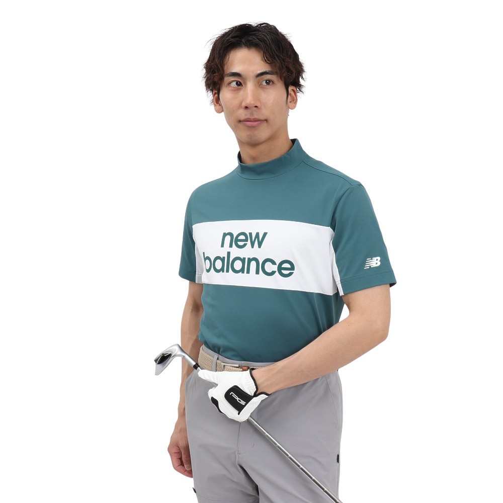 ニューバランス（new balance）（メンズ）ゴルフウェア 接触冷感 半袖 モックネック プルオーバー 012-5166005-182